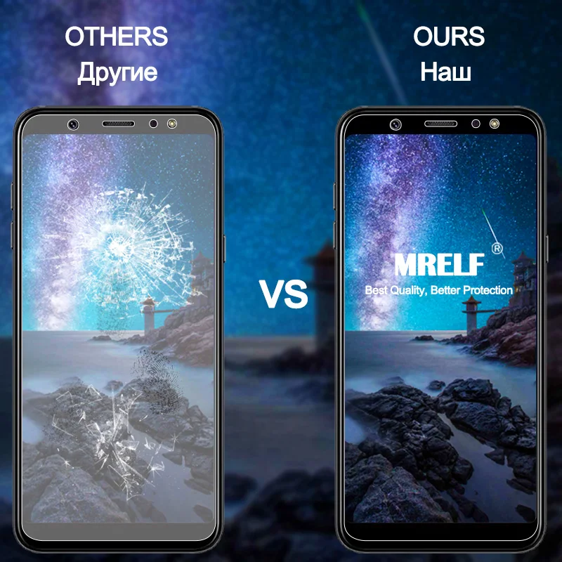 Mrelf закаленное Стекло для samsung Galaxy A6 2018 Экран Защитная крышка на телефон защитный +