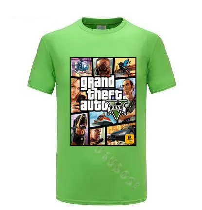 Популярная Игровая футболка 2019 Grand Theft Auto GTA Мужская с коротким рукавом уникальная