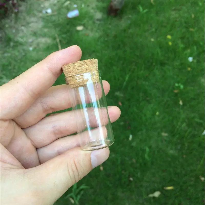 12ml Empty Glass Bottles With Cork Stopper Transparent Mini Vials Jars Food Spice wild-mouth 100pcs | Дом и сад