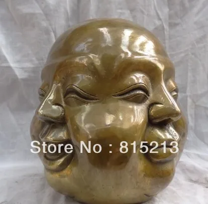 Статуя wang 000106 8 дюймов Китай планшетория радость счастье голова Будды 4 лица | Дом
