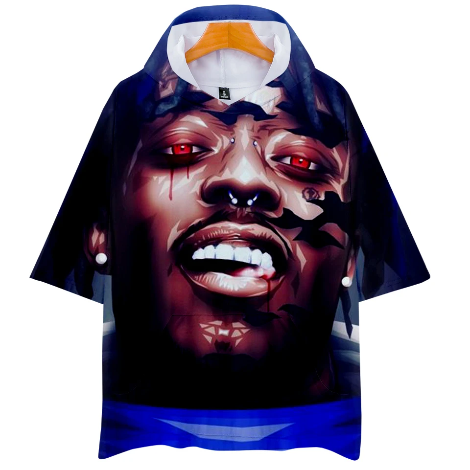 

3D LIL UZI VERT Summer Short Sleeve Hoodies Sweatshirts Harajuku Skull Print Women/Men Hip Hop Hoodies Clothes 4XL