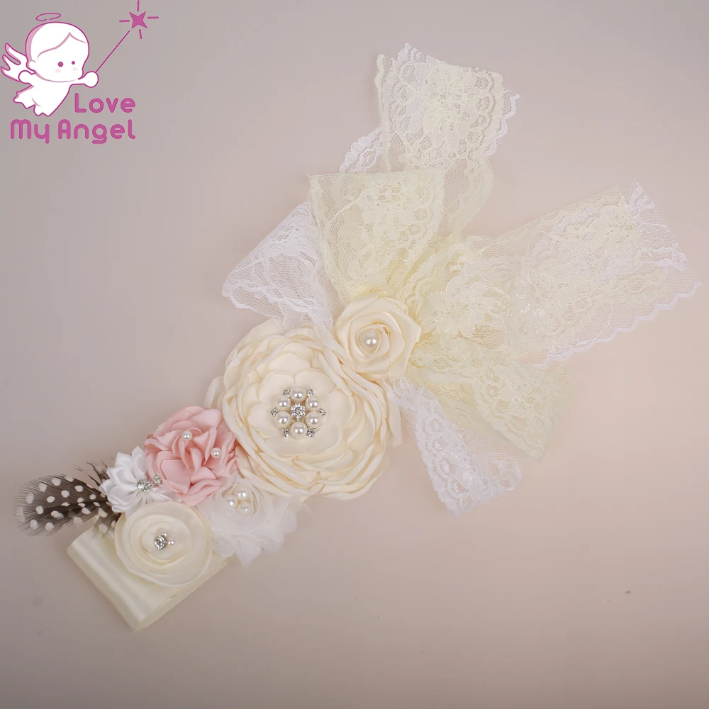 1 шт. жемчужный пояс цвета слоновой кости для беременных с цветочным узором