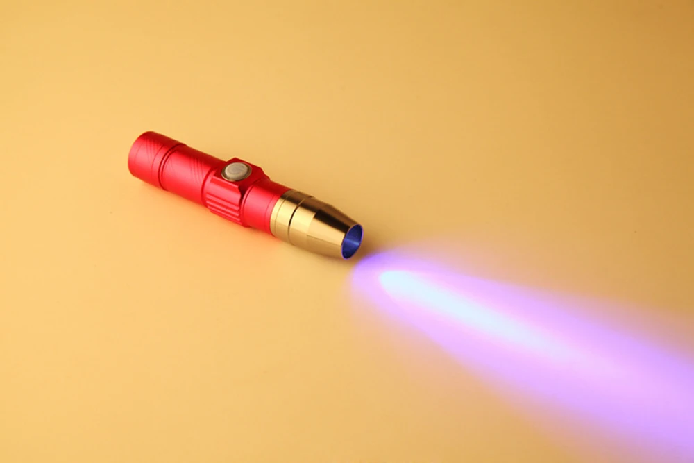 365NM УФ-свет USB Перезаряжаемый светодиодный фонарик черный свет маленький размер ручка для домашних животных детектор пятен мочи ультрафиолетовая УФ-исцеляющая Смола лампа