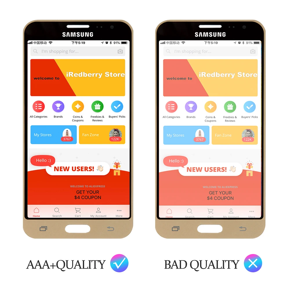 5 шт./Лот ЖК дисплей для Samsung Galaxy J3 2016 J320 J320F J320H сенсорный экран дигитайзер в сборе с