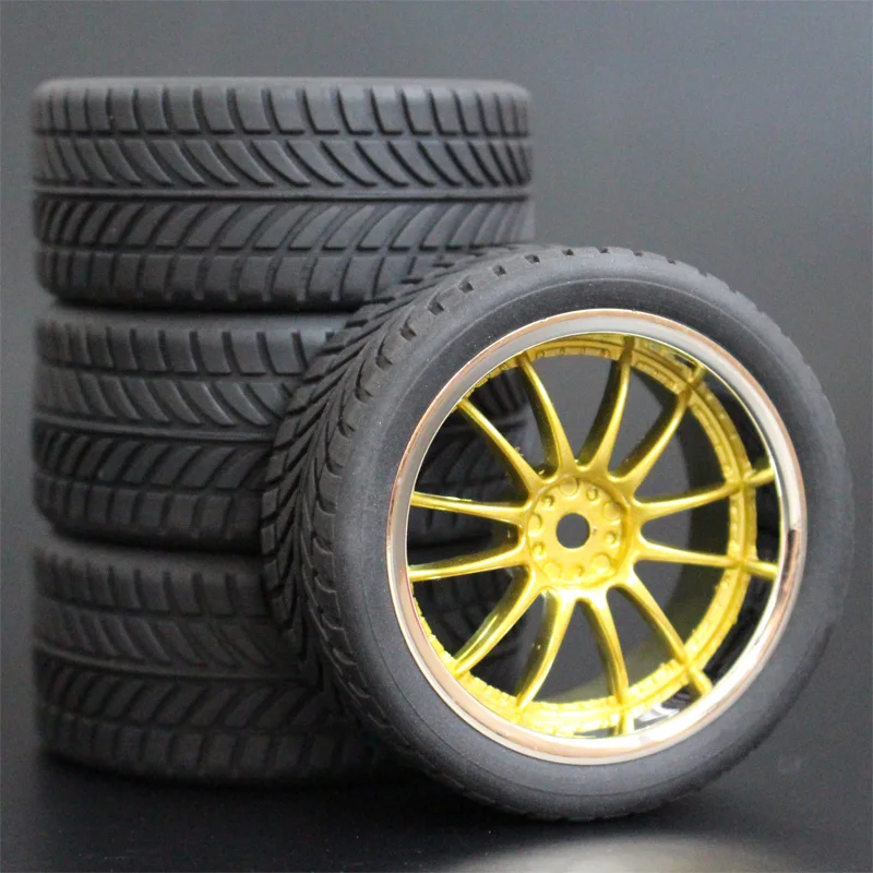 4pcs 1/10 On-Road Car Tires 26*64MM Plastic Wheel Rim Rubber Tyre 9003 for HSP Tamiya HPI Kyosho Sakura 94122 94123 D3 D4 tt02 | Игрушки и