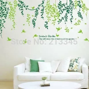 [Fundecoration] романтические зеленые листочки для сада мечты Декорации дома наклейки