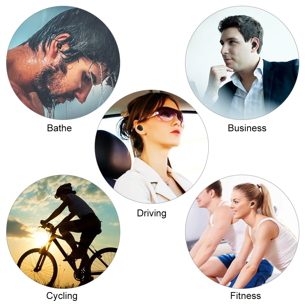 Водонепроницаемые TWS мини беспроводные наушники bluetooth наушники беспроводные Bluetooth наушники 5,0 гарнитура для iphone с зарядным устройством