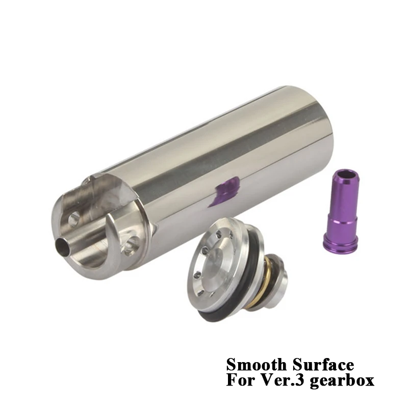 Smooth Ver3 SHS Tune Up Комплект Стали CNC фрезерованные цельный цилиндр интегрированные головки цилиндра поршневая головка M4 сопло страйкбол пейнтбол игры - Цвет: Smooth Ver3