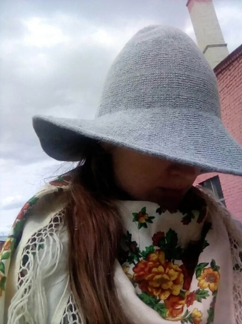 

1 Piece cap Halloween Witch Hat Woolen Women Lady Made From Sheep Wool Hats Party hat festival party hat