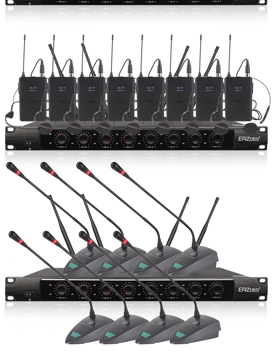 Беспроводной SystemX-8600 профессиональный микрофон 8 каналов VHF профессиональный 8 ручной микрофон для сцены караоке беспроводной микрофон