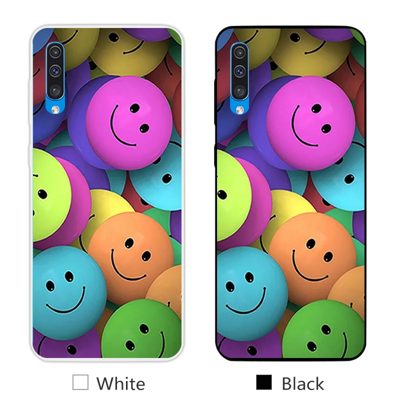 05 6," для samsung Galaxy A50, Модный чехол на заднюю панель телефона, роскошный мягкий силиконовый дизайн с улыбкой для Galaxy A50, прозрачный ТПУ чехол для телефона - Цвет: 05