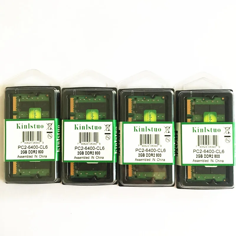 Kinlstuo Новые оптом Rams DDR2 2 ГБ 1 PC 6400 800 МГц память ddr2 ПК 5300 667 sodimm rams для ноутбука полная