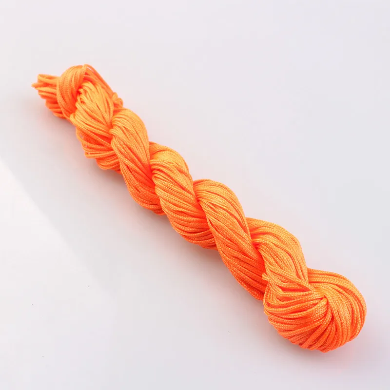 Orange 23 Цвета 1 мм китайские узлы нейлоновый шнур Шамбала Макраме шнур Бисероплетение для изготовления браслета - Цвет: Orange