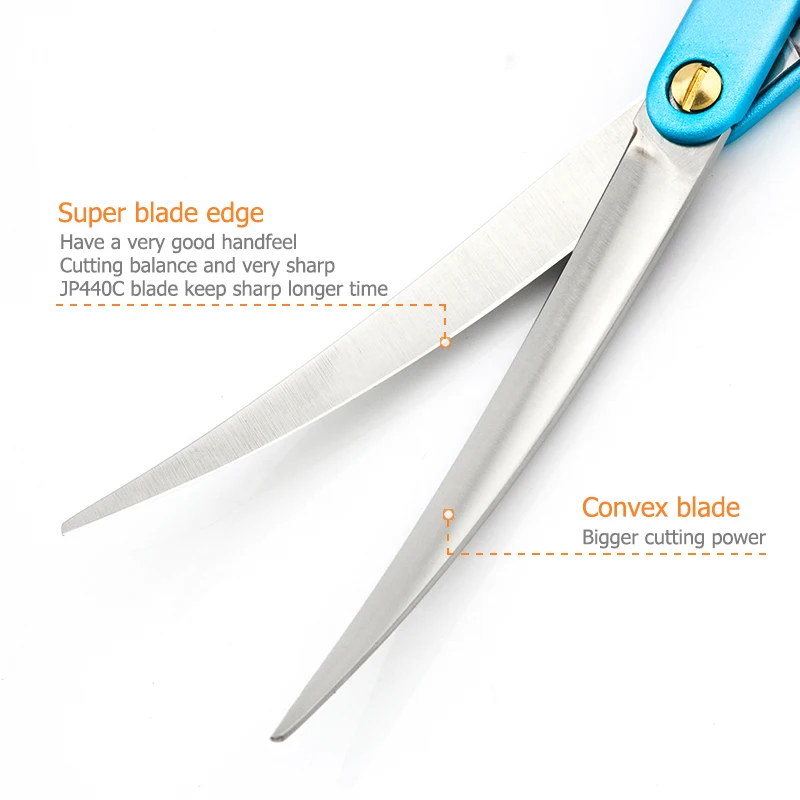 Pet Dog Grooming Scissors Curve 6.5 Inch Curved Multicolor handle light weight Super Japan 440C Lyrebird 5PCS/LOT NEW | Красота и