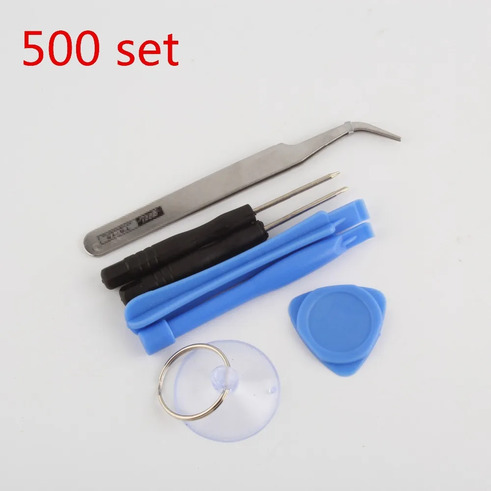 

500set 7 in 1 REPAIR PRY KIT OPENING TOOLS&5 Point Star Pentalobe Screwdriver Tweezer For IPHONE 4 4S 5 5S 6 6 PlusFree Shipping