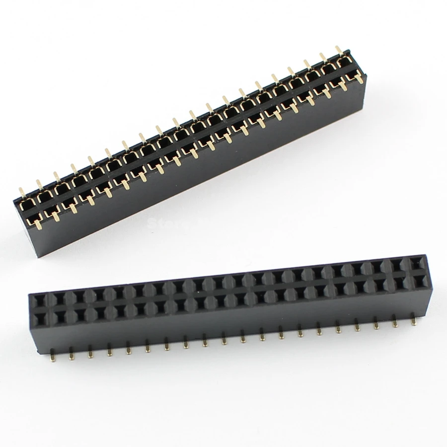 50 шт. шаг 2 54 мм 2x20 Pin 40 контактный разъем с двойным рядом камней штыревой разъём SMT