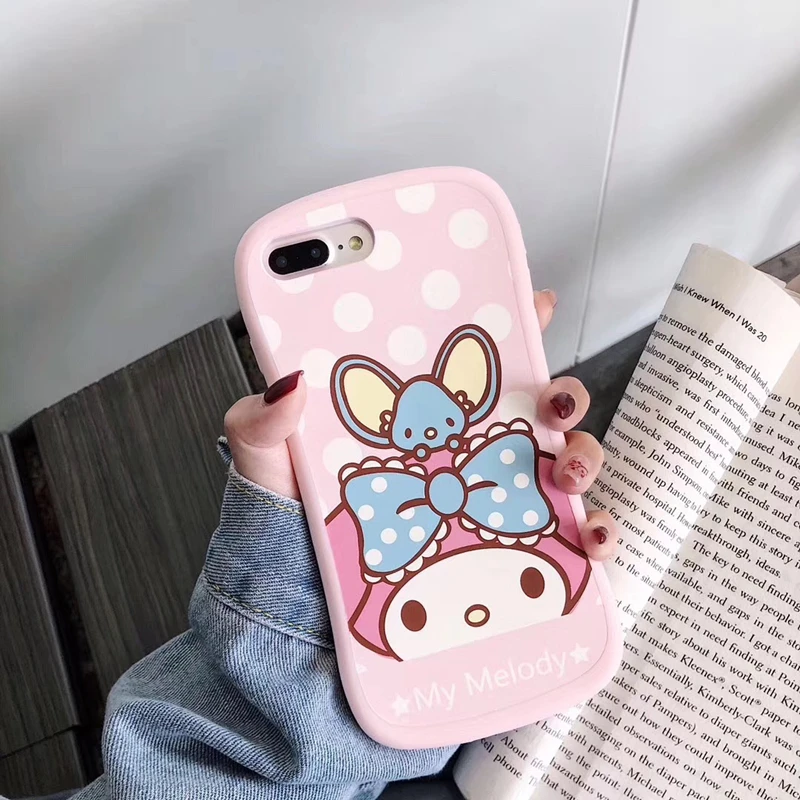 Супер милый японский мультфильм Мелодия Cinnamoroll розовый силиконовый защитный чехол для iPhone X XR XS MAX 6 S 7 8 plus чехол