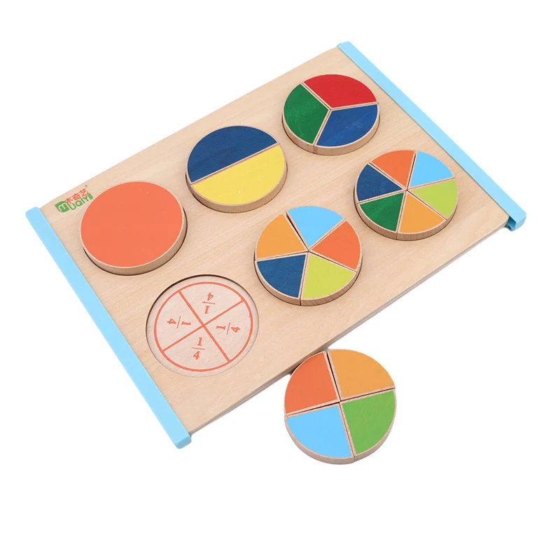 

Creative Baby Early Learning Wood Mathematical Development Intelligence Fraction Board Kids Wood Toy Educational Toys Family