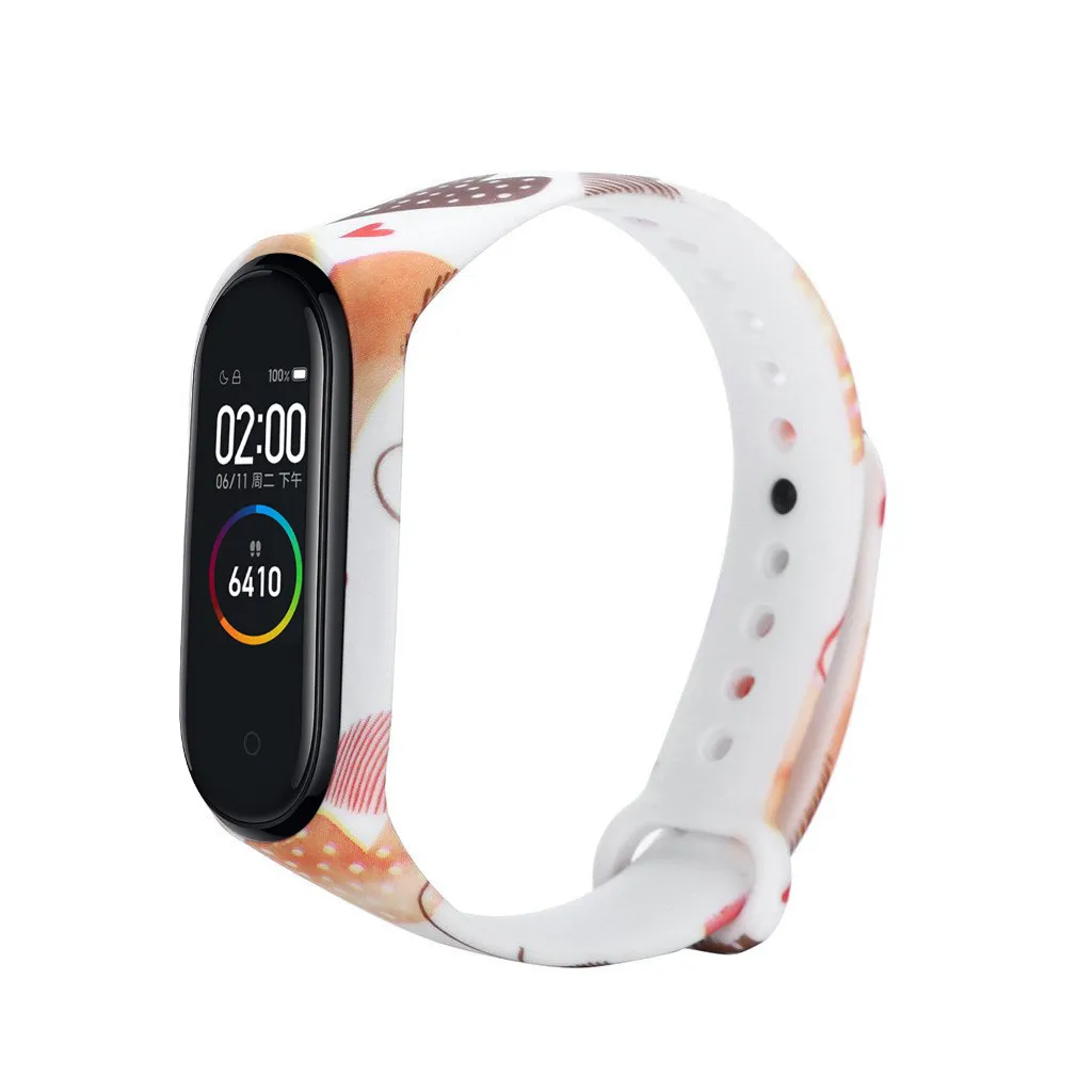 Модный спортивный ремешок Correa Mi Band 4 сменный силиконовый для Xiaomi Pulseira браслет
