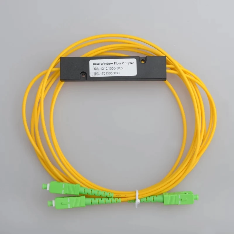 8 PCS FBT splitter SC/APC Abs box dual window 30/70 90/10 80/20 ratio optical fused coupler for FTTH 1310/1550nm free shipping