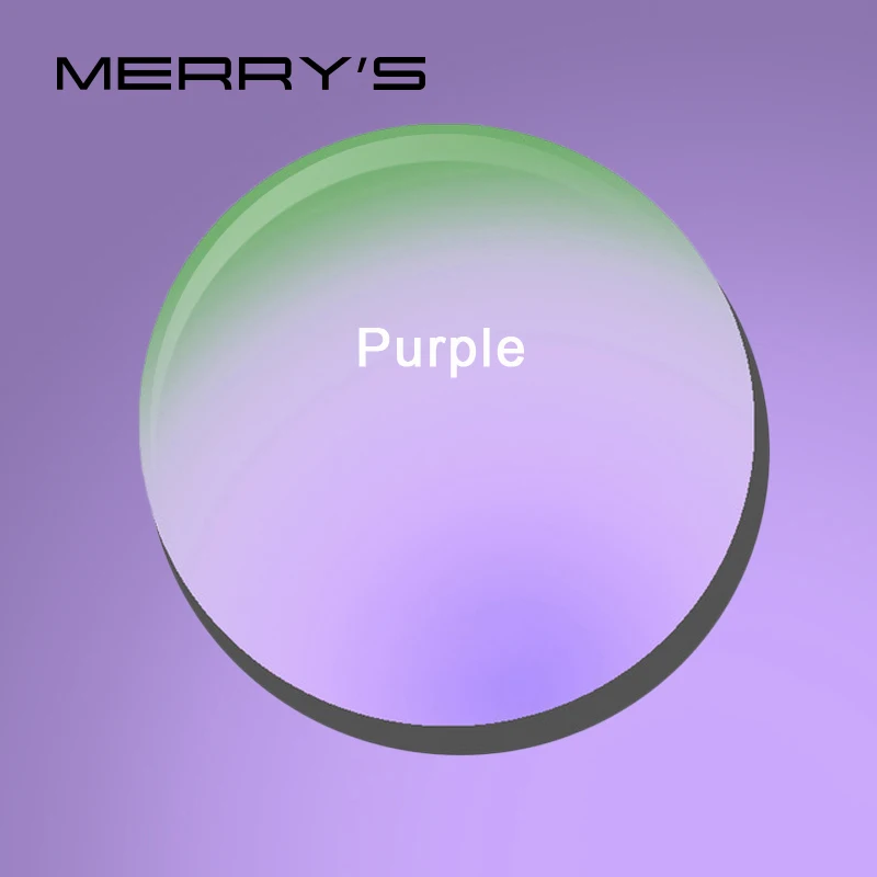 Purple MERRYS поляризованные серии 1,56 1,61 1,67 по рецепту CR-39 смолы Асферические стекла линз Близорукость очки покрытие линз UV400 - Цвет линз: Purple