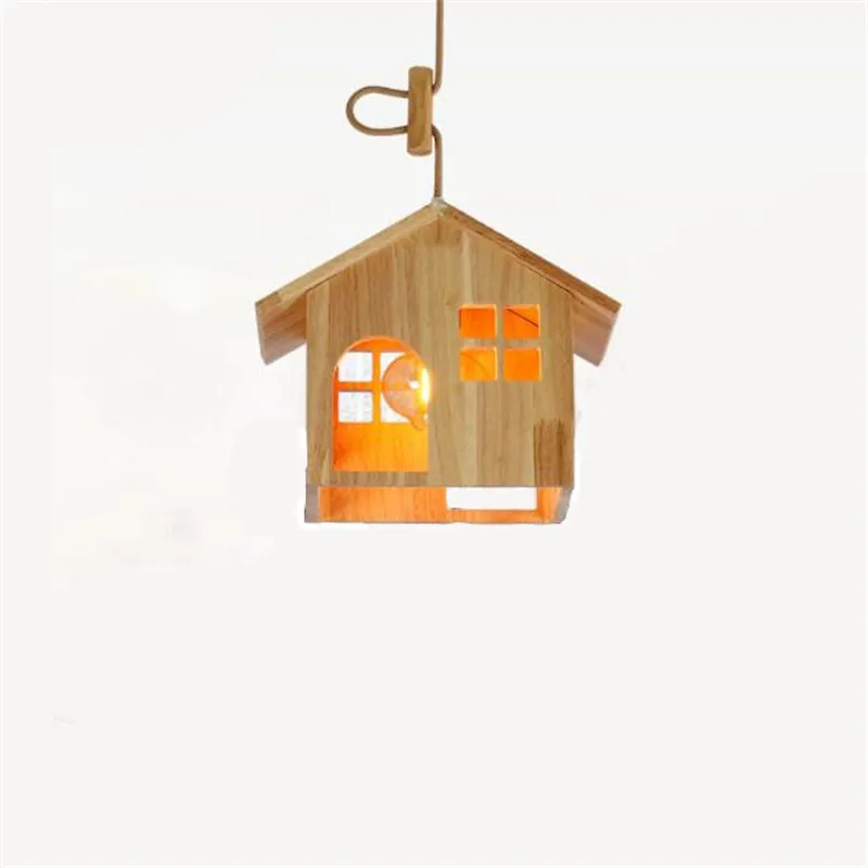 Современный скандинавский оригинальный деревянный дом Led E27 подвесной