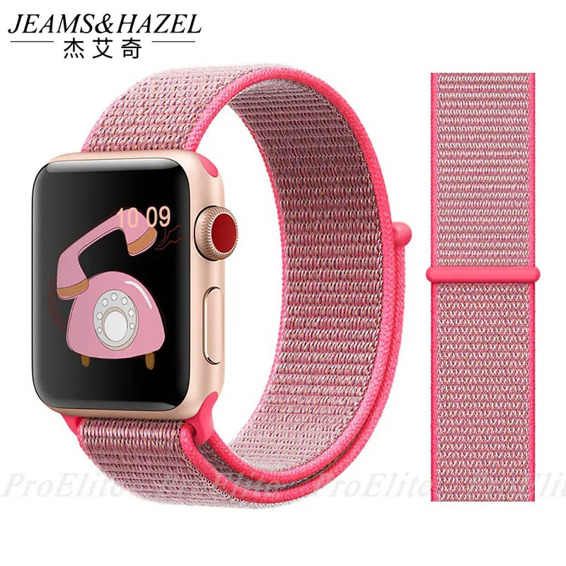 JH Sport Loop для Apple Watch band 4 3 2 1 нейлоновый браслет мягкие дышащие полосы iwatch 42 мм 38 44 40