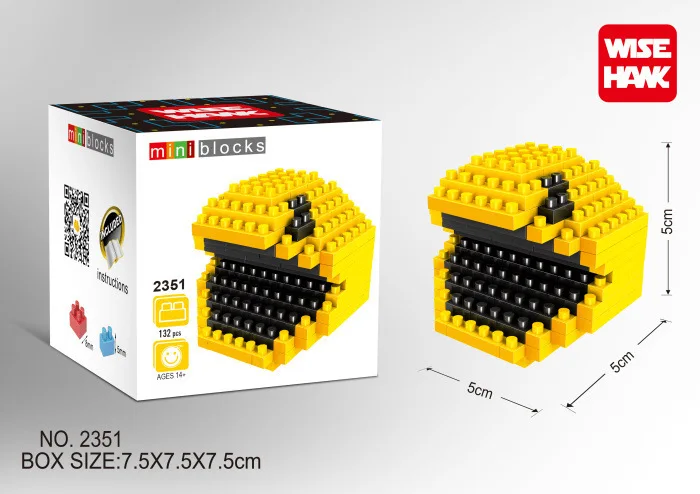 Завод Wisehawk DIY Блоки PAC-MAN Алмазные Мини BlocksT Здание Микро Кирпичи для Детей Подарки