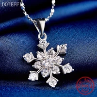 women charm 925 silver necklace fashion flowers luxury 100 sterling silver necklace high quality zircon jewelry