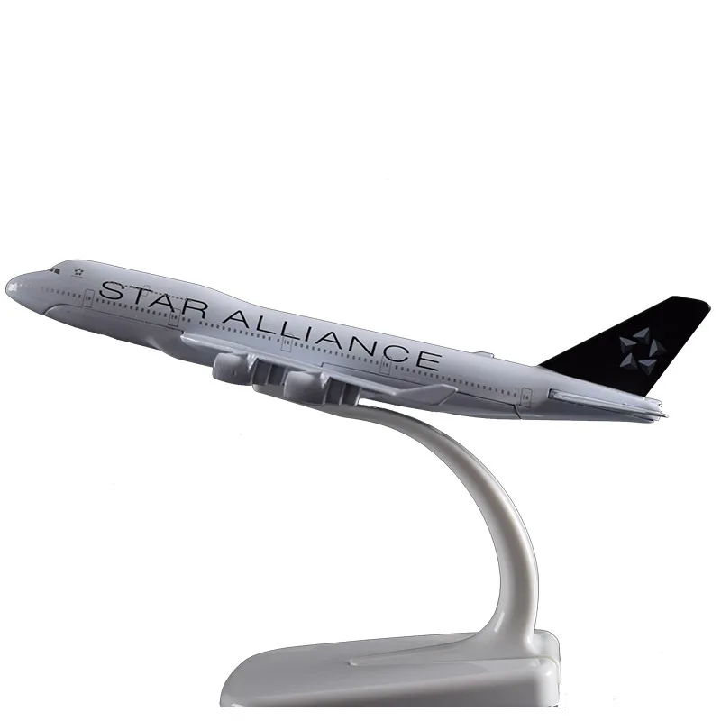 Модель самолета Star Alliance B747 из сплава 16 см модель Боинг 747|star alliance|aircraft modelboeing 747 |