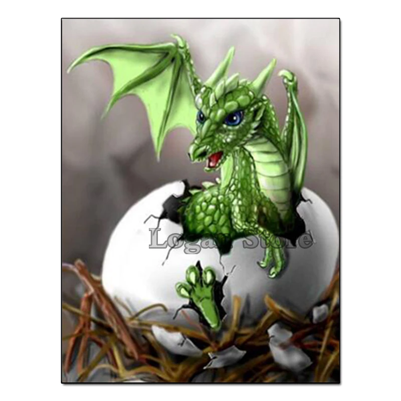 Volledige vierkante / ronde diamant 5D DIY Diamond Painting &quotCartoon dragon&quot geborduurd Mosaic Home Decor SSC242 | Дом и сад