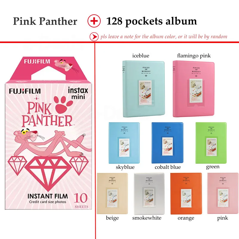 Новинка пленка Fujifilm Instax Mini Розовая пантера 10 листов для 9 8 7s 70 90 25 мгновенный