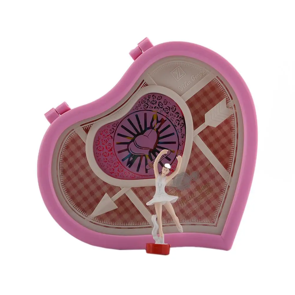 Elegant Heart Shape Music Box Creative Jewelry Dancing Girl Hand Cranked Wedding Birthday Gifts | Дом и сад