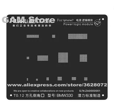 

For iPhone 7 7G 7Plus Power IC BGA Stencil Touch IC M2800 Reballing Pin Tin Plant Net Solder Heat Template