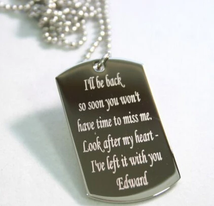 

HOT SALES REMEMBER ME, MESSAGE, QUOTE, LOVE, DOG TAG STAINLESS STEEL FH890261