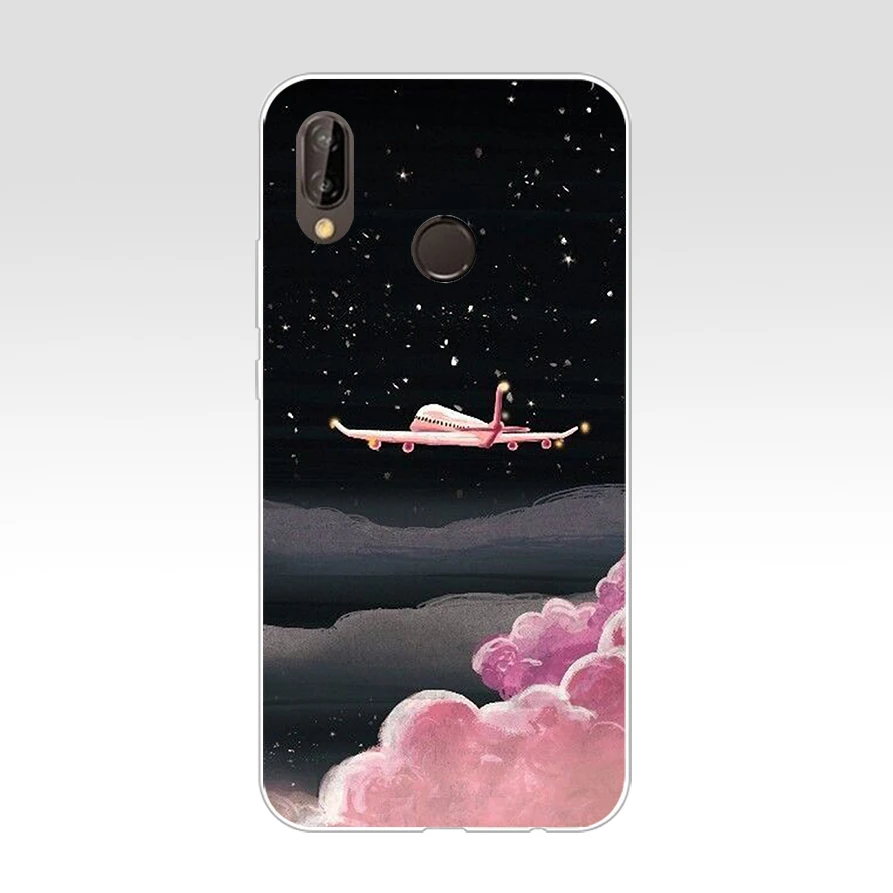 Чехол для Huawei P20 Lite 5 84 дюйма Мягкий Резиновый ТПУ силиконовый чехол задней панели