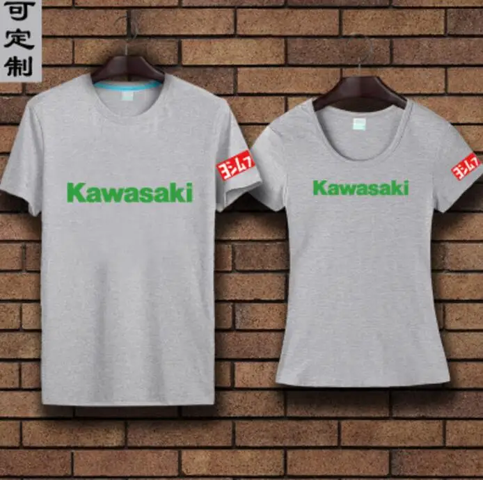 Мотоциклетная футболка Kawasaki из чистого хлопка с коротким рукавом MOTOGP |