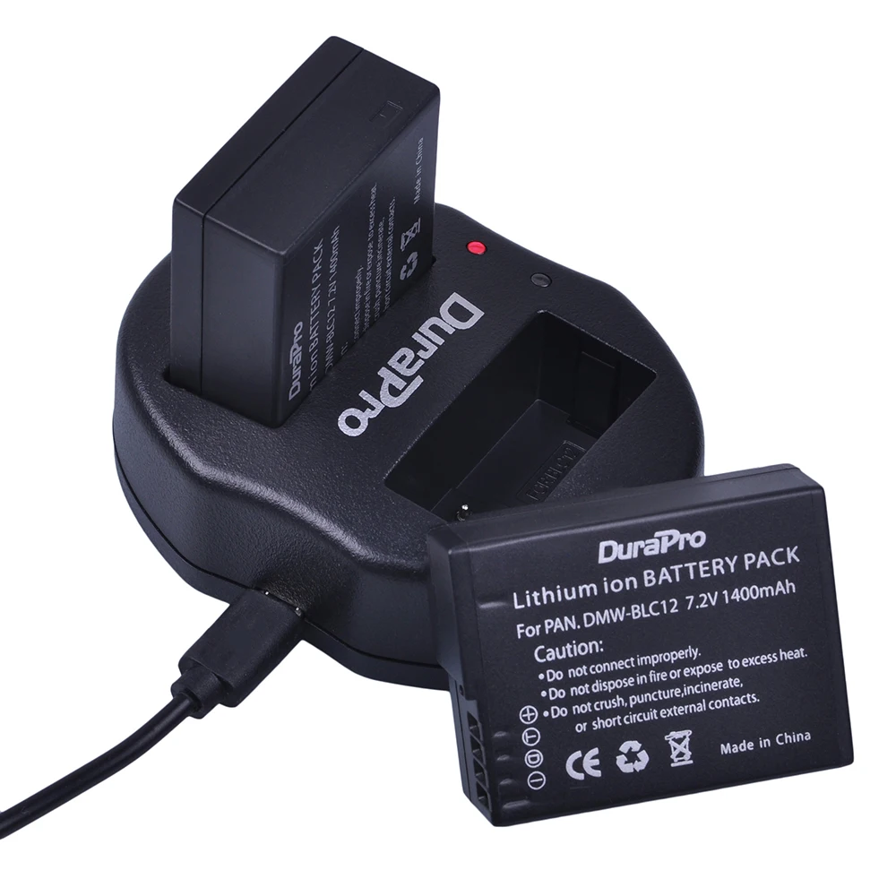3 шт. 1400 мАч DMW-BLC12 DMW BLC12 Аккумулятор для камеры + USB двойное зарядное устройство
