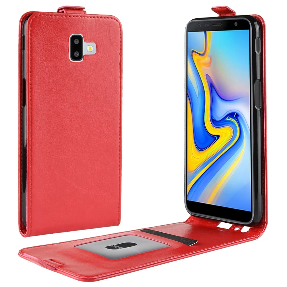 Чехол для Samsung Galaxy J6 Plus откидной из искусственной кожи чехол мобильного телефона