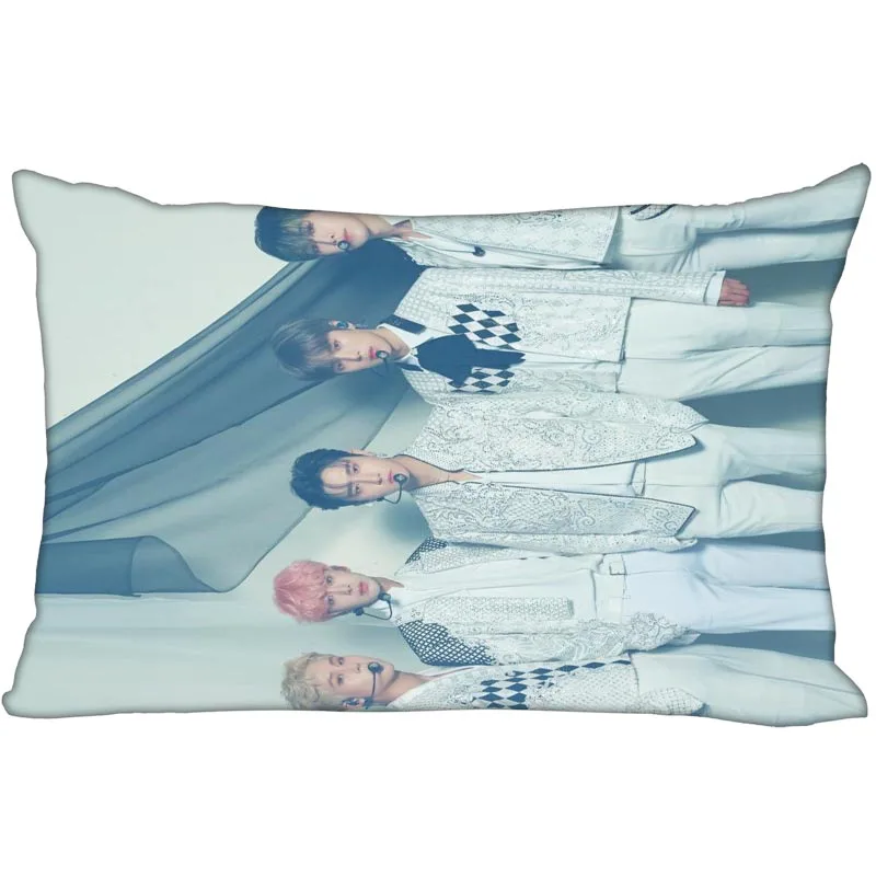 Горячая Корея-поп на заказ MONSTA X атласная наволочка 35x45 см(одна сторона) печатная молния шелковая наволочка индивидуальный логотип подарок - Цвет: 15