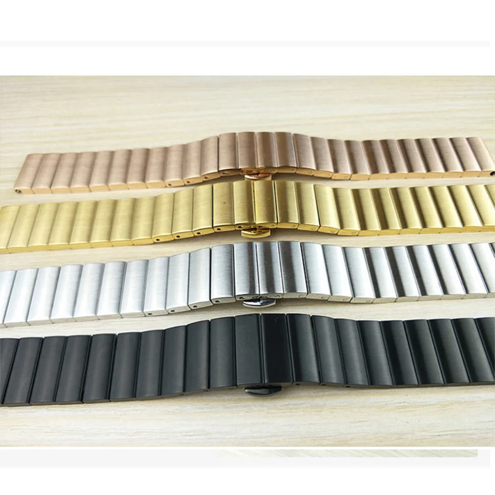 Ремешок из нержавеющей стали для наручных часов роскошный золотистый браслет