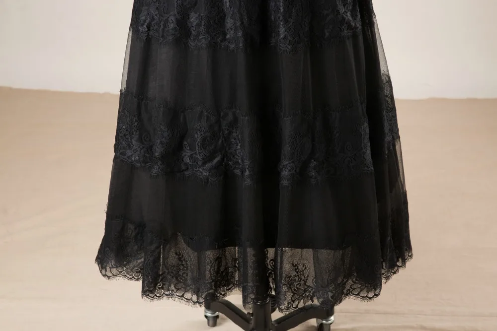 JaneVini Vestidos Plus Size Mother Of The Bride Dresses A Line Black Lace Tea-Length Vintage Long Evening Gowns For Wedding 2018 | Свадьбы и