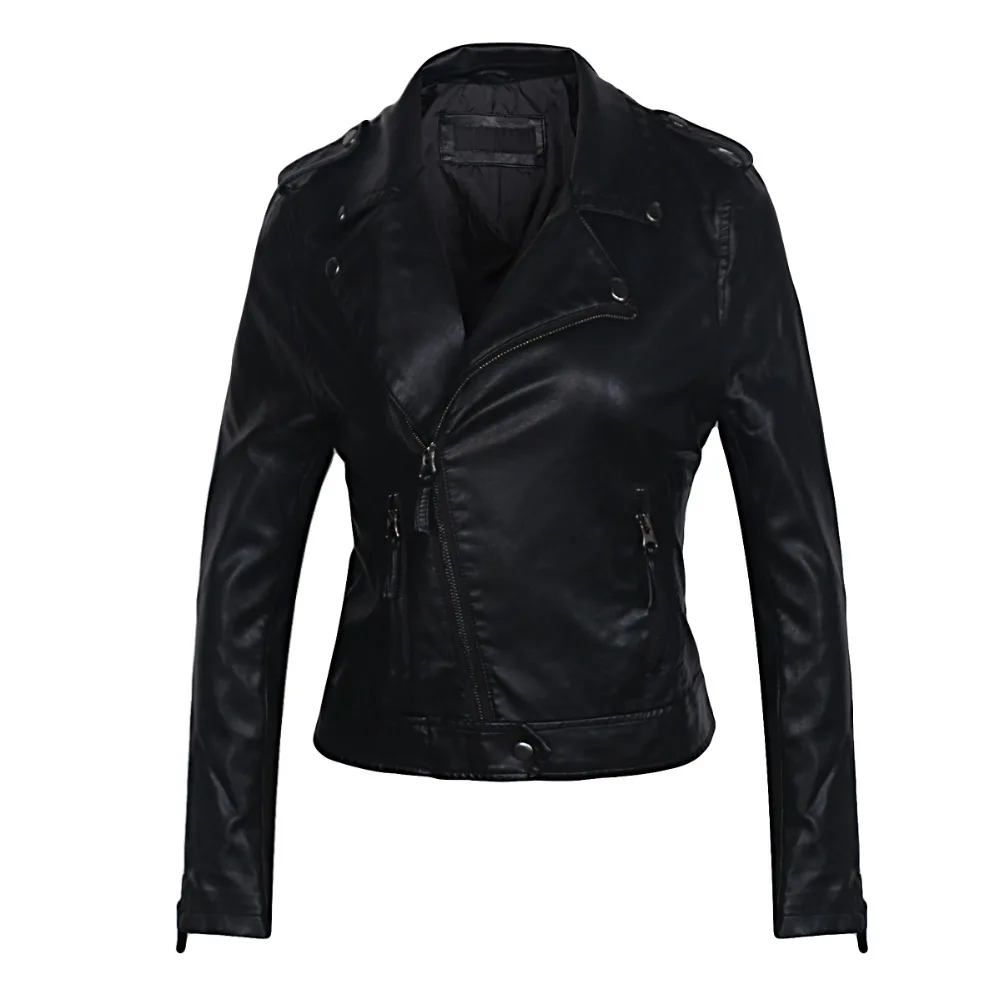 

2021 brand leather jackets for women Motorcycle Turn-Down Collar PU Small Leather Clothing, Rivet pu jacket women,free shipping