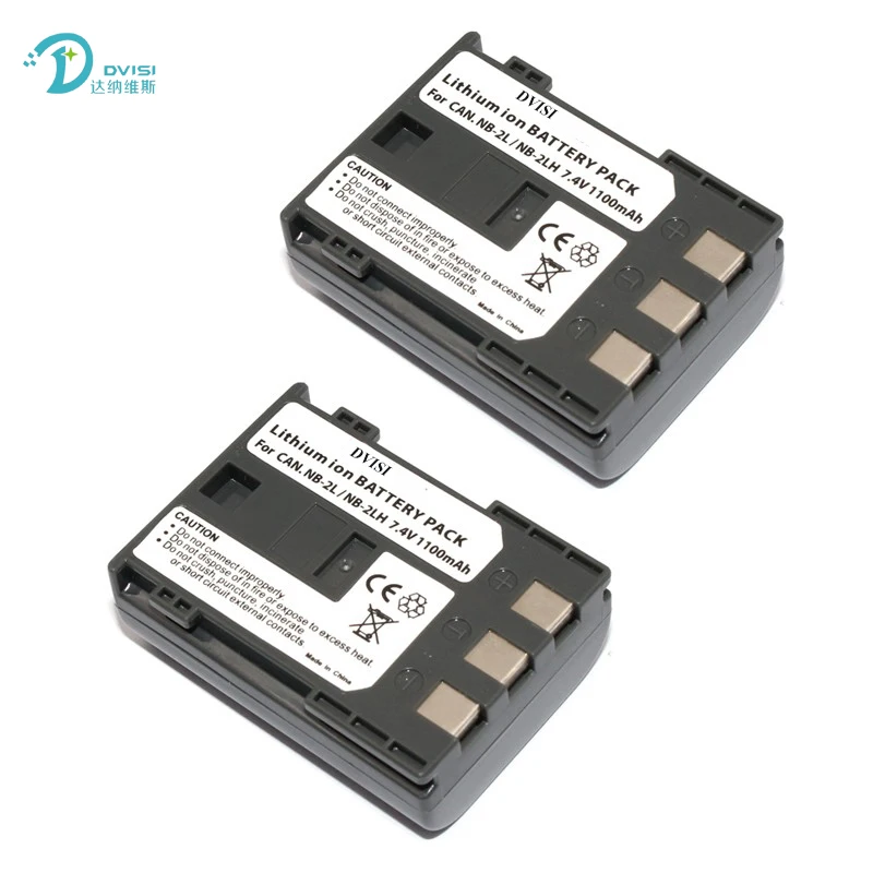 DVISI 2 шт./лот 7 4 V 1.1Ah NB2L NB-2LH батареи для камеры Canon G9 Rebel XTi G7 HV-20 ZR-850 S30 HV-40 350D 400D S40 z1 |