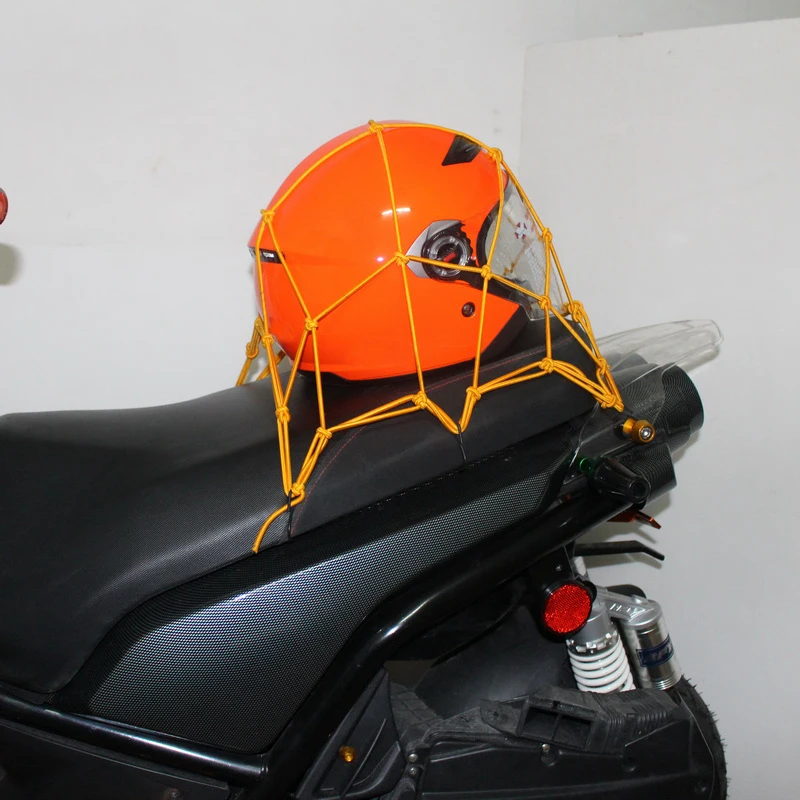Сетка для багажа на мотоциклетный шлем 30 х30 см 6 крючков|motorcycle luggage net|motorcycle helmet