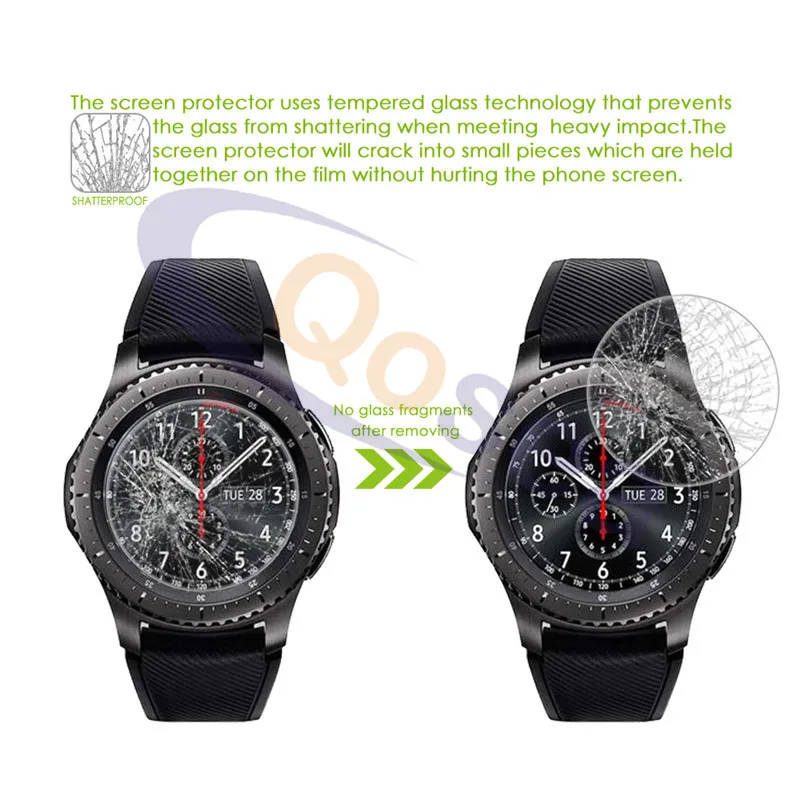Закаленное стекло Qosea для Samsung Gear S3 Взрывозащищенная защитная пленка Frontier 2 шт. |