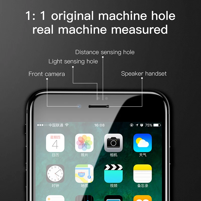 5D защита экрана Baseus для iPhone 7 8 закаленное стекло на весь экран с защитой от синего