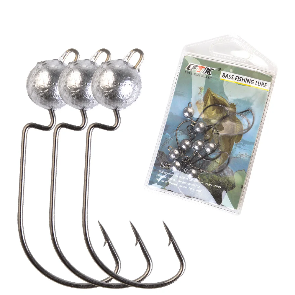 FISH KING рыболовные мягкие крючки для червя 3/0 #-10g #-7g 2/0 #-5g 1/0 #-3 5g из углеродистой