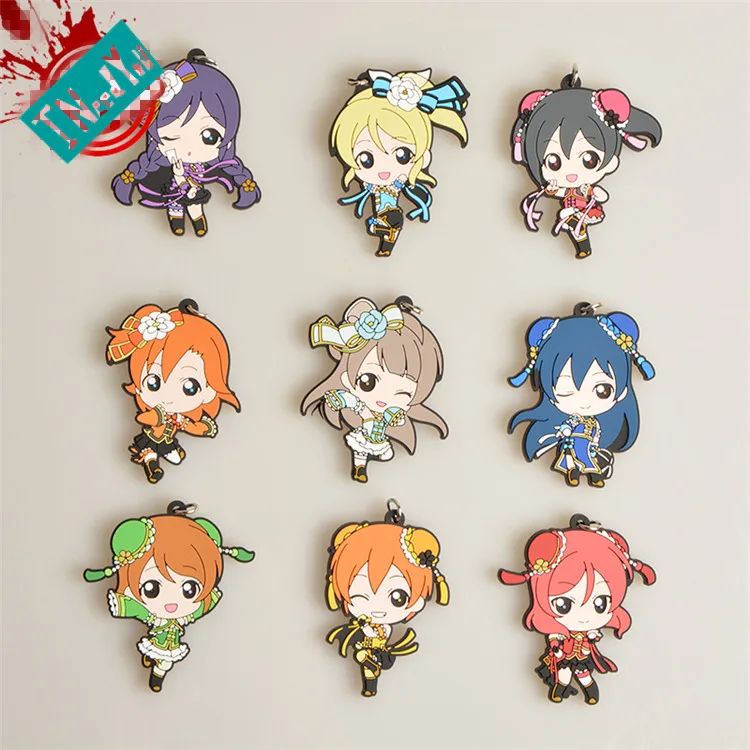 8 шт./компл. LoveLive! Кулоны аниме Love Live Honoka Kotori Umi Eli Nozomi Maki Rin Hanayo Nico figure cos phone strap 4