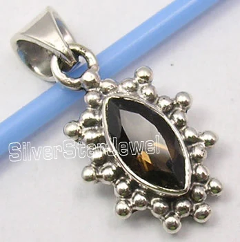 SMOKY QUARTZ Muiltiple выбор Chanti Международный Серебряный Радужный Лунный Камень ЭТНИЧЕСКАЯ подвеска 2,4 см ювелирные изделия вариации - Окраска металла: SMOKY QUARTZ